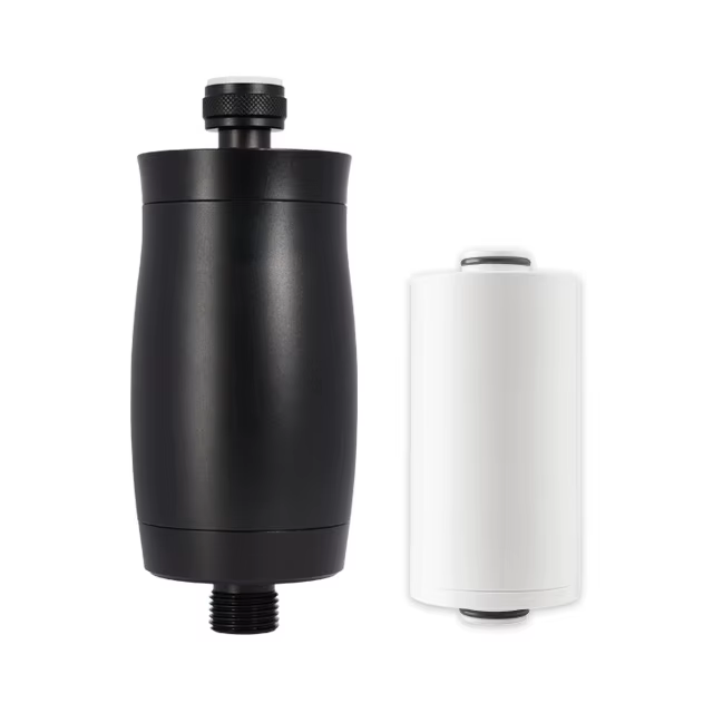 deluxe-metal-black-shower-water-filter Deluxe Shower Filter (Black - Metal Housing) - Image 1